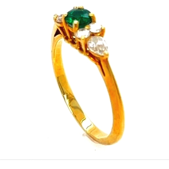 SOLD ON MEMO 18K Tiffany&Co. Stunning Emerald Diamond Exquisite Engagement Ring - Picture 3 of 7